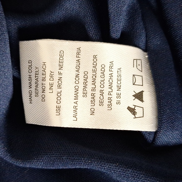 Tahari NEW Minimalist Navy Blue Babydoll V-Neck Lagenlook Cocktail Maxi Dress S - Picture 11 of 13